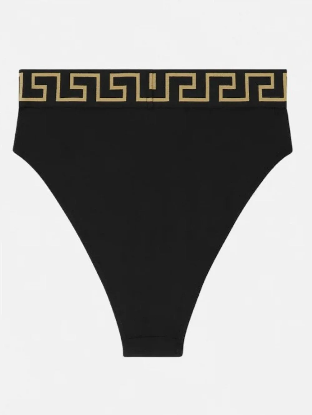 VERSACE NWT Medusa motif Greca High Waist Bikini Bottoms Size 2=US S Black Gold